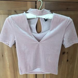Velvet crop top